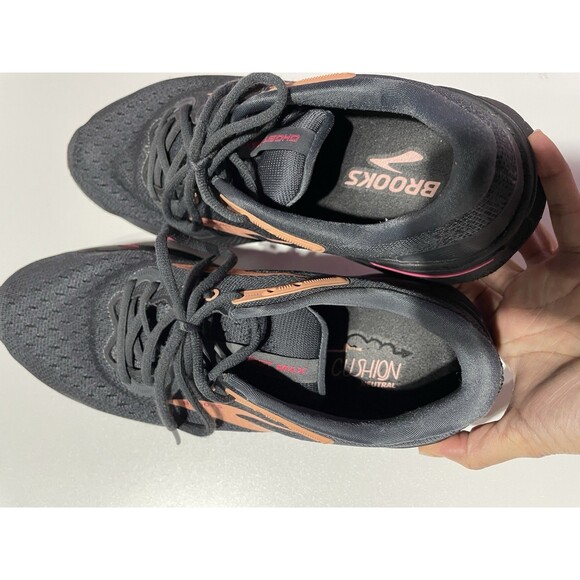 Brooks Ghost Max Womens 11 Black Athletic Running Walking Shoes Sneakers - Picture 5 of 10